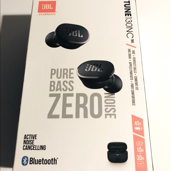 JBL Tune 130NC TWS Wireless Noise Cancelling Water Resistant Headphones NIB BLK